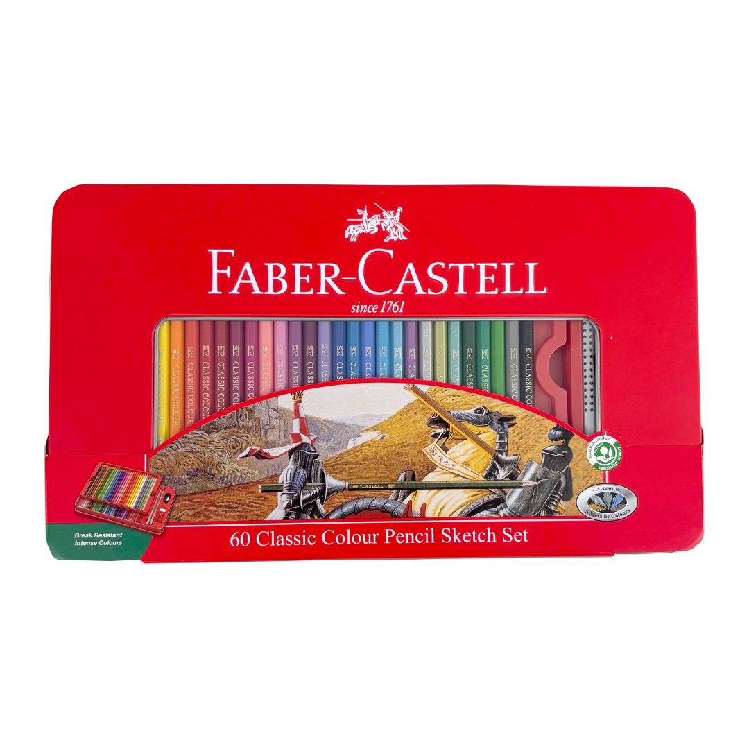 60  Classic Colour Pencils Sketch Set
